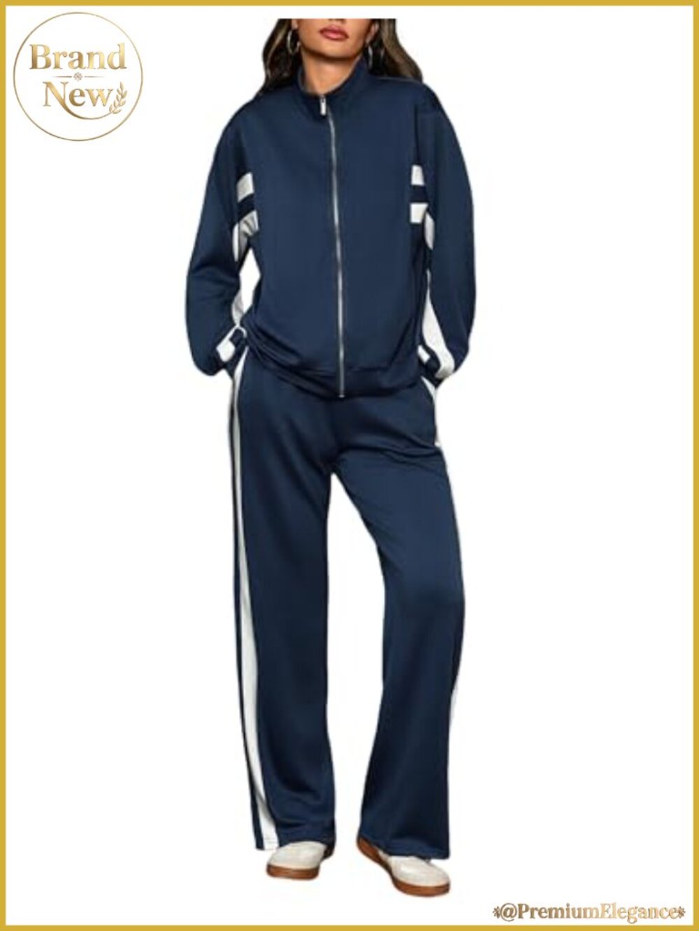 Women's 2 Piece Sweatsuit Set Zip Up Tracksuit Lounge Outfit